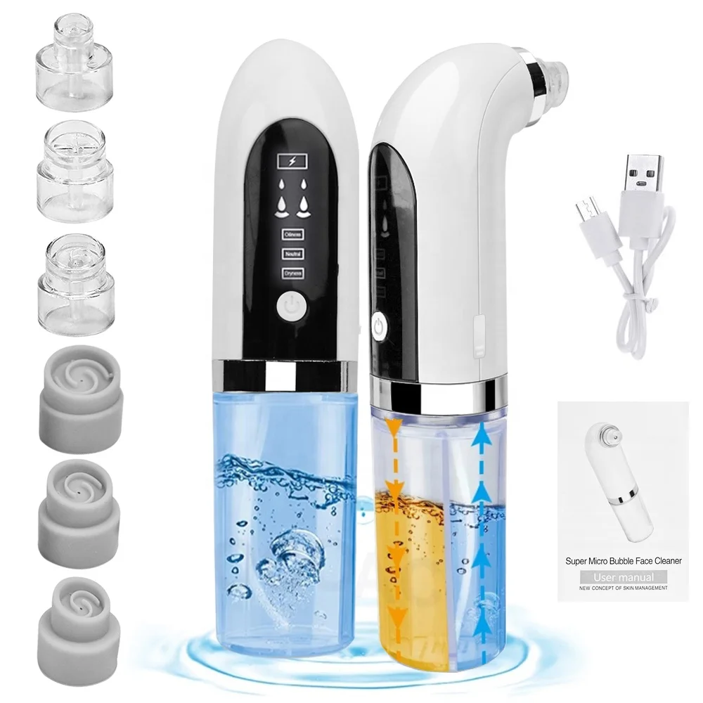 

Amazon Hot Selling Nose Pore Cleaner Small Bubble Blackhead Remover Vacuum with Water Tank