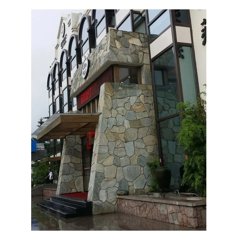 OEM Customized Project Natural Rusty Slate Exterior Stone Chinese Cheap Yellow Rock Slate Wall Tiles