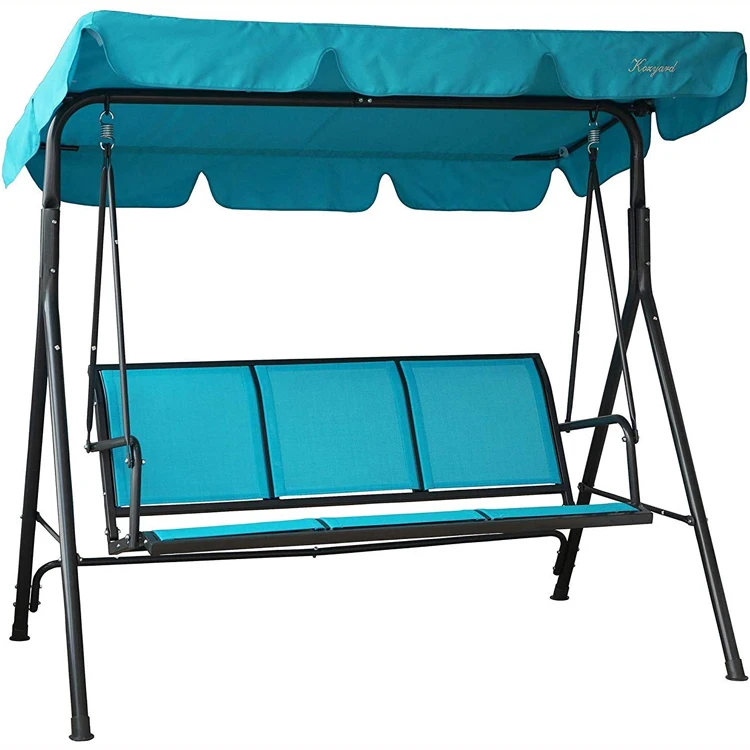 

With Strong Weather Resistant Powder Coated and canopy Steel 3 person swing hanging chair, Optional