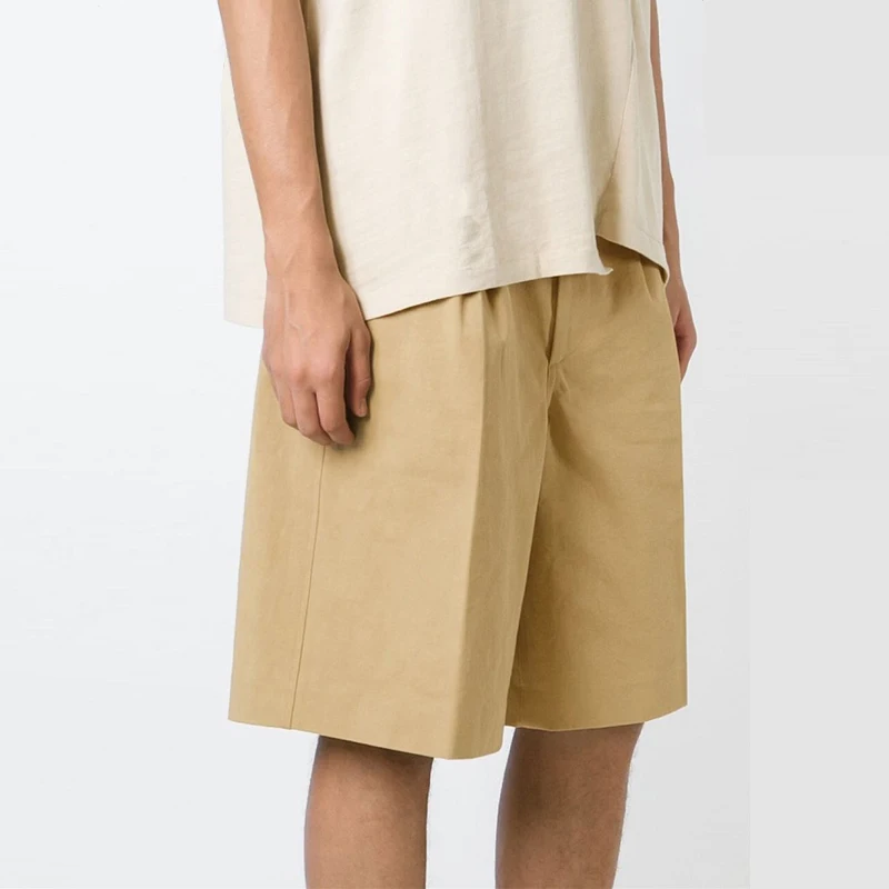 

Doger Custom 2021 Logo Odm Oem High Quality Khaki Pleated Blank Mens Zipper Polyester Cotton Bermuda Polo Shorts, Customized color