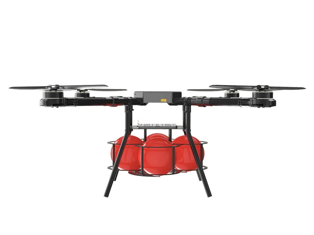 JMRRC 1100mm wheelbase Fire Extinguisher UAV Drone,Para Drop System Drone for Fire Annihilator Drone industry application UAV RC