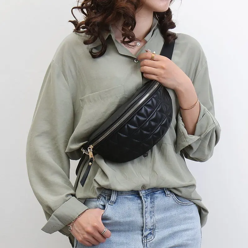 

New Ladies Embroidered Thread Waist Bag Small Crossbody Bag, 4 color