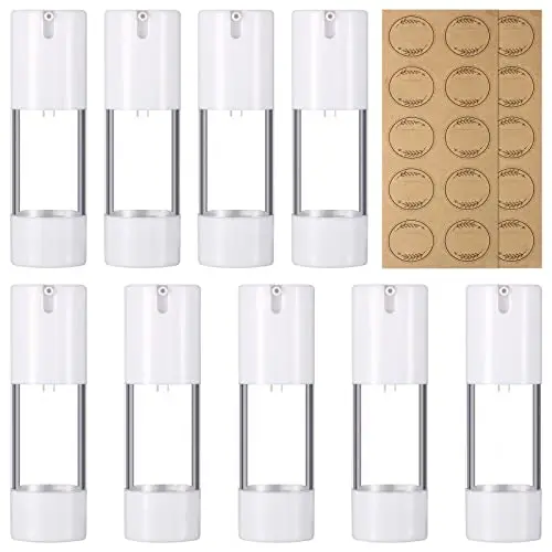 

Empty Clear Airless Pump Bottles Plastic Lotion Pump Containers Vacuum 30 ml/ 1 oz Dispenser Bottle