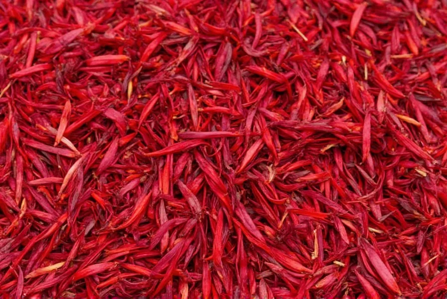 Comparison image showing saffron threads, saffron corms, and actual saffron crocus seeds