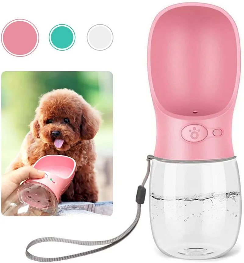 

In Stock Portable Plastic Pet Water Bottle Leak Proof Cat Water Dispenser Lightweight Dog Travel Water Bottle