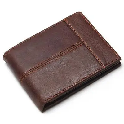 

Wholesale Bifold Genuine Leather Wallet For Men Leather Short Wallet