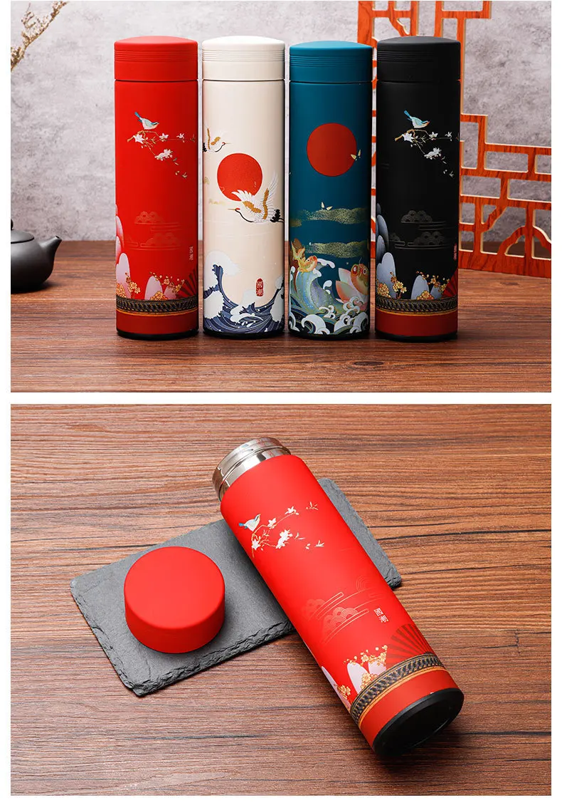 500ml creative chinese style retro thermos