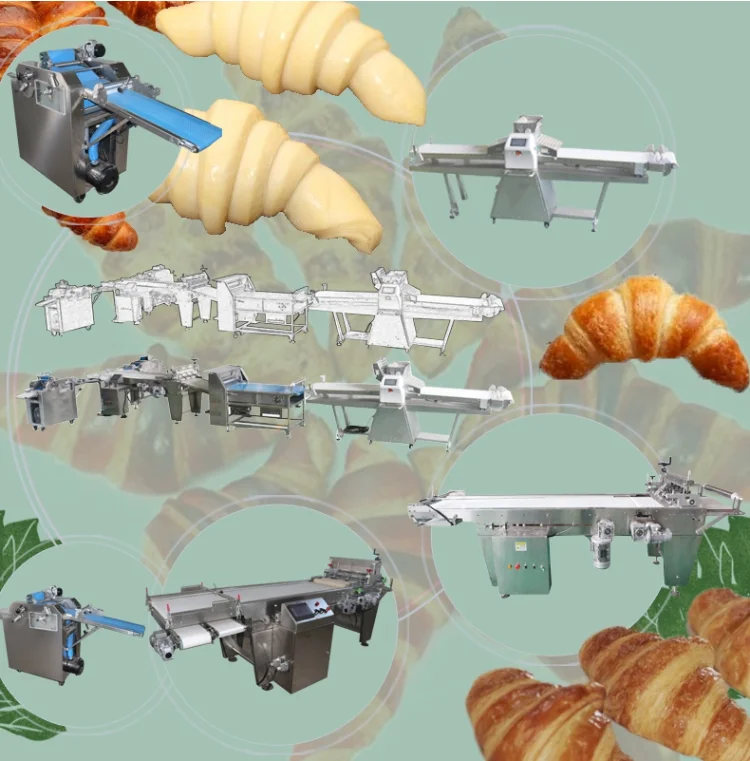 Automatic Croissant Making Machine Croissant Bread Cutting Machine Croissants Production Line