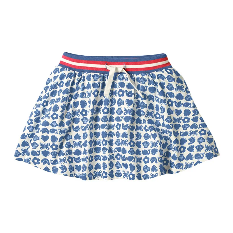 

Kid Wear Cute Sea Shell Printed Skirts Summer Lovely Casual Girl Skirt