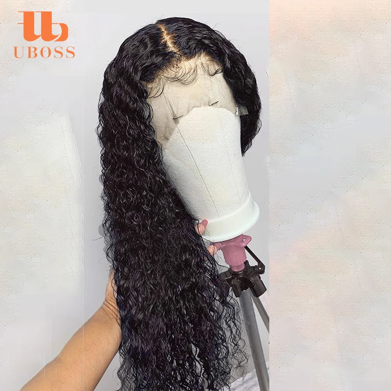 

100% Unprocessed Virgin Hair Water Wave Lace Frontal Wigs No Chemical One Donor Hair Wigs
