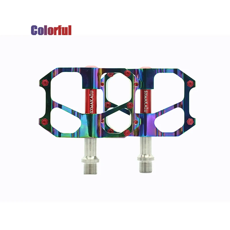 

Light 206g a pair fully sealed 3DU bearing 6061 Aluminium alloy foot pedal for mountain bikes, Colorful