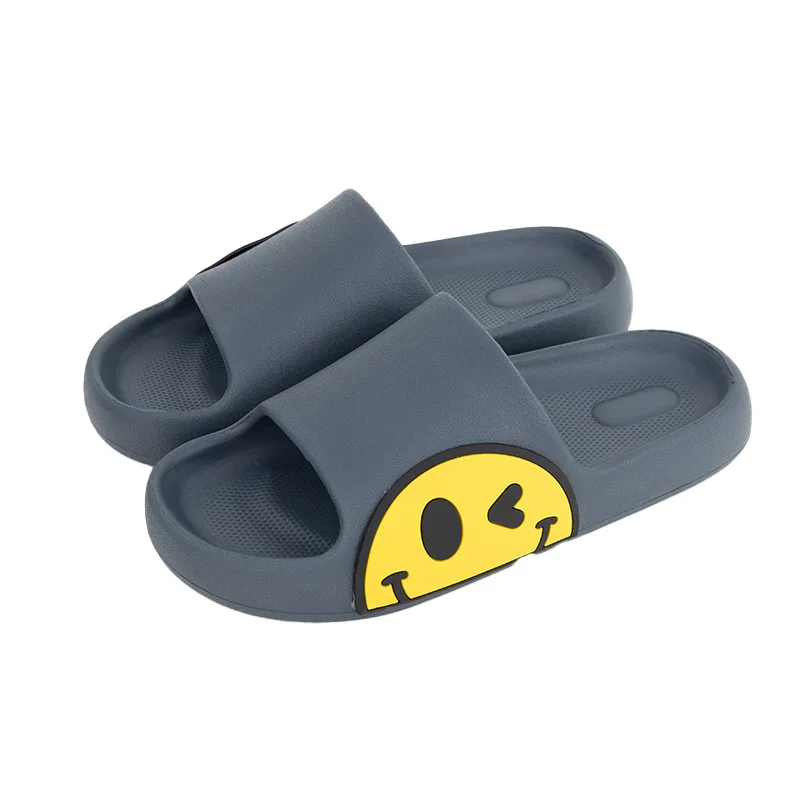 

2023 Cute Smiley Happy Face EVA Slippers Cloud Pillow Soft Slides Shoes Shower Spa House Bathroom Pool Slipper