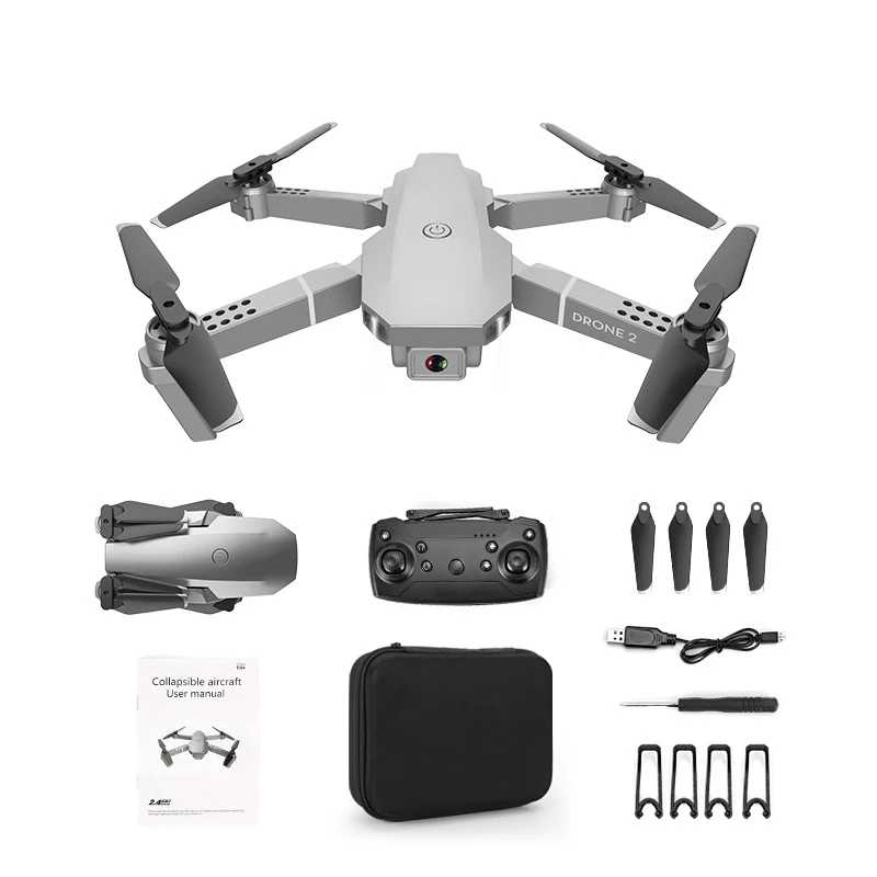 

E68 WIFI FPV Mini Drone With Wide Angle HD 4K 1080P Camera Hight Hold Mode RC Foldable Quadcopter Drone Toys, Black