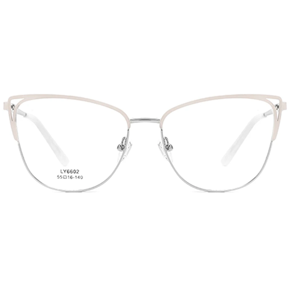 

2021 hot sale metal frame ladies cat eye glasses optical frame