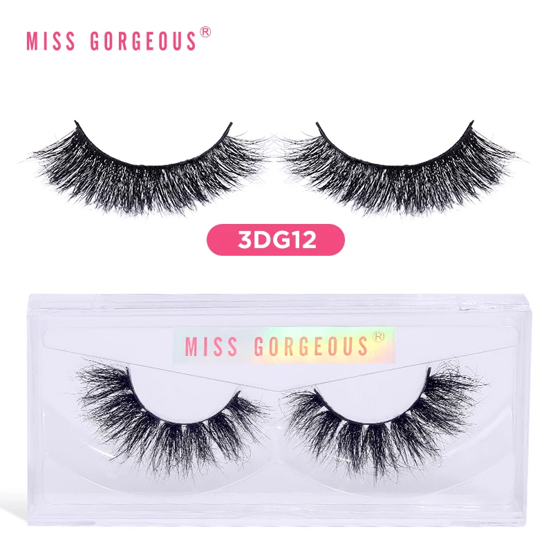 

3D Eyelashes Wispy Mink Lashes Strips Natural Fluffy Soft Wispy Volume Dramatic Long Cross Style Handmade, Black