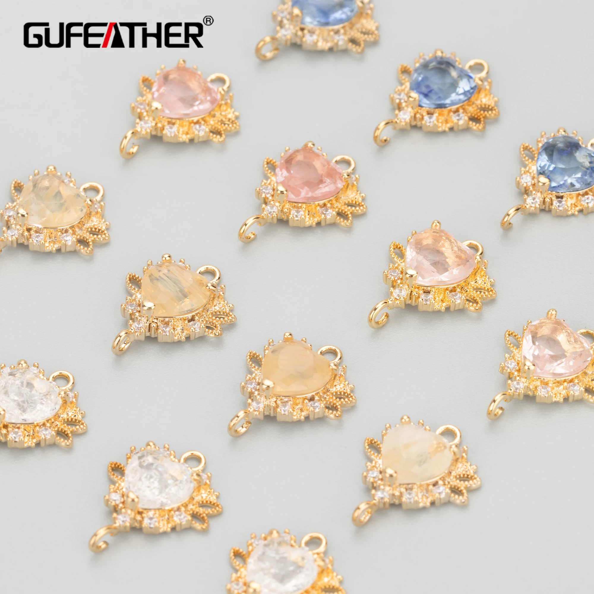 

M819 jewelry accessoriespass REACHnickel free18k gold platedzircon pendantsdiy earrings making10pcs/lot