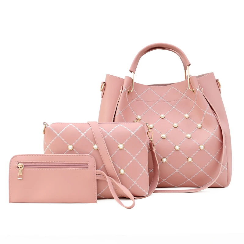 

Cheap Simple and versatile messenger three pieces shoulder bag fashion handbag, 7 colors