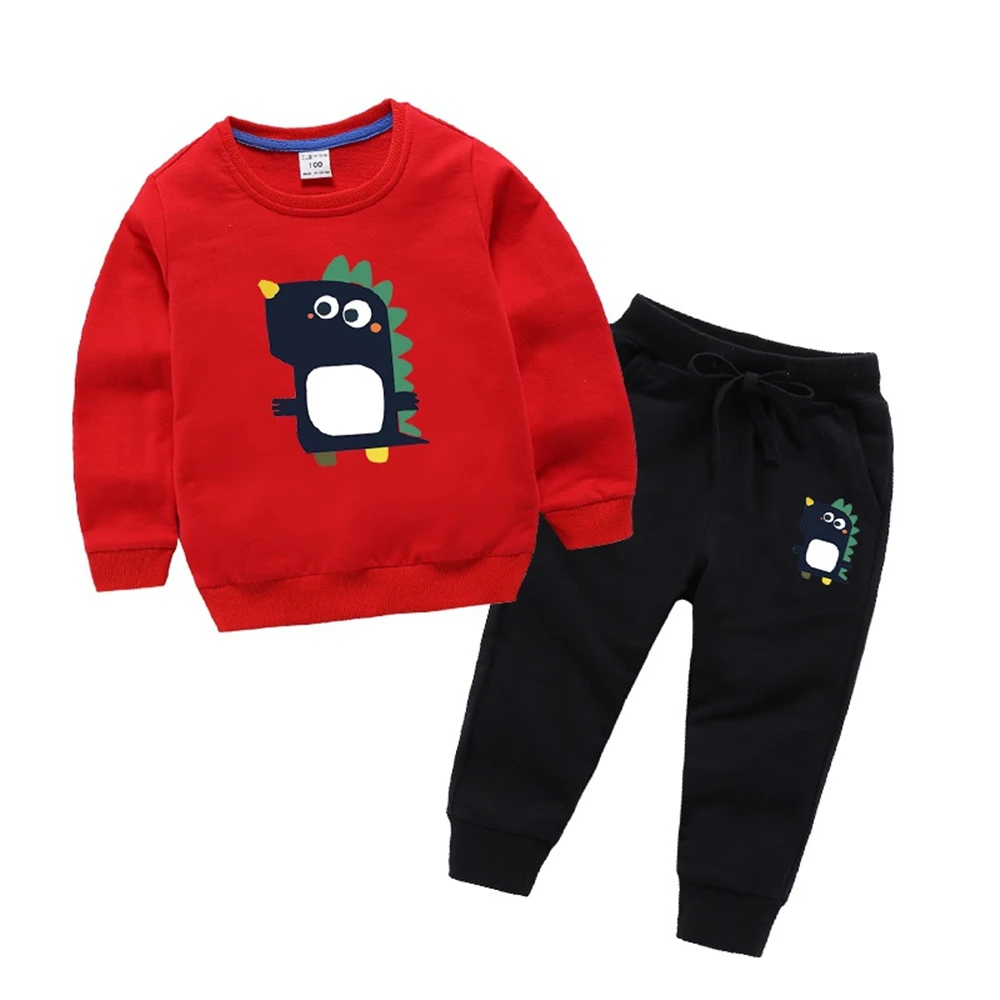 

Mudkingdom Cheap Toddler Clothing Set Preppy Style Kids Sweatshirt Baby Boy Dinosaur Clothes