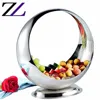 Food service restaurant table wedding round metal stainless steel stand decoration food holder fruit catering buffet cater plate