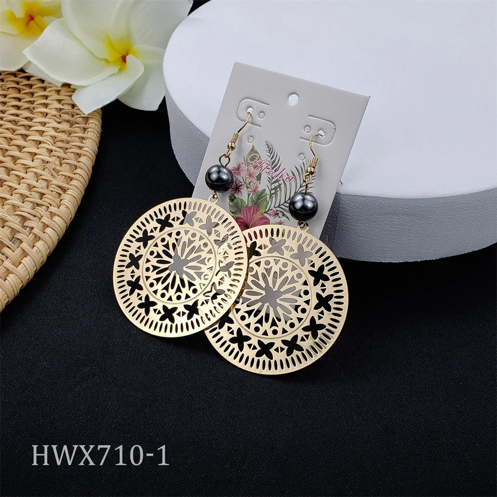 

Hawaii New Earrings Colored Pearl Customizable Gold Earrings Ladies & Women Jewelry
