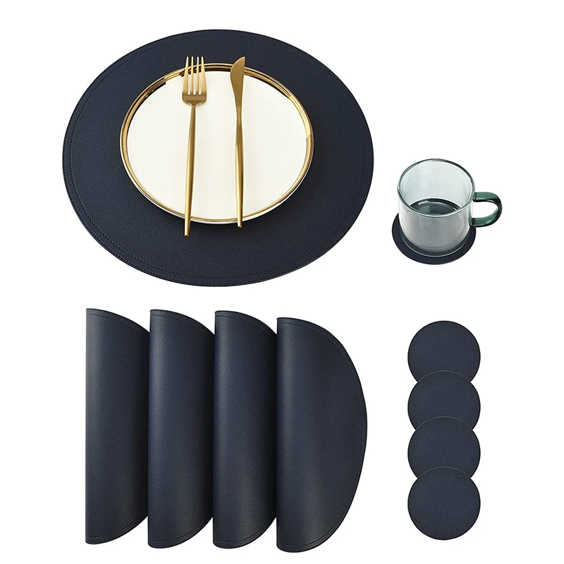 

Leather Table Placemat for Dining Room Christmas Wedding Table Placemats Sets, Custom color