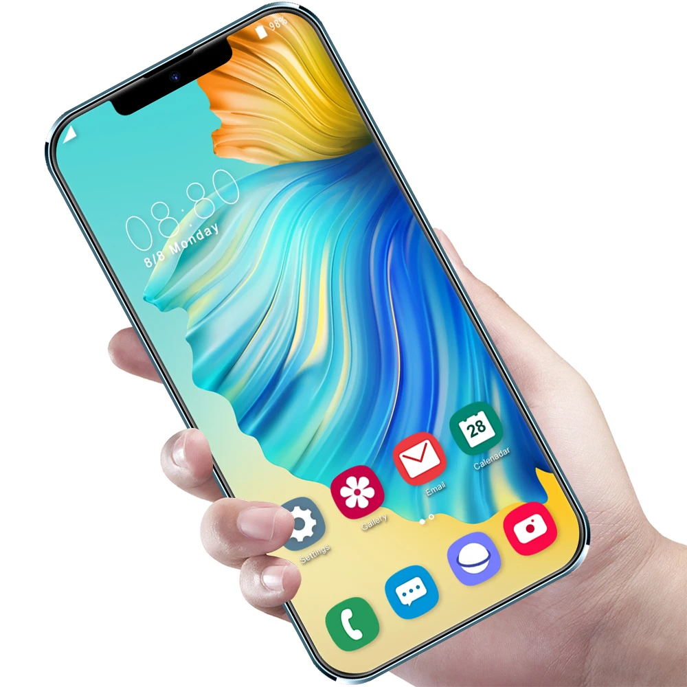 

New Wholesale Factory Phone Mobile Black Silver Gold Red with 6.7 inch bangs screen smartphone