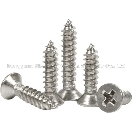 
Inch cross recessed countersunk head wood screws 