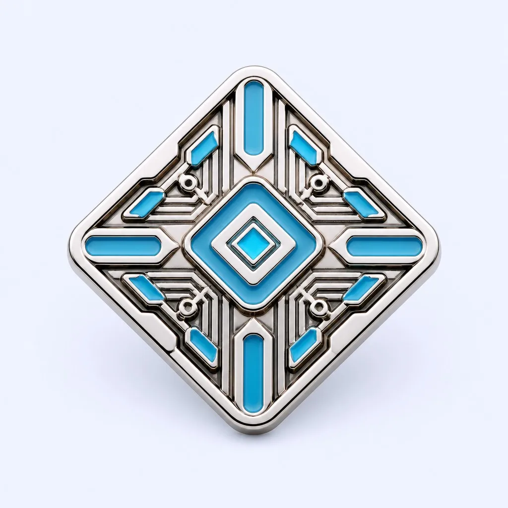 Cyber Geometric Circuit Soft Enamel Pin