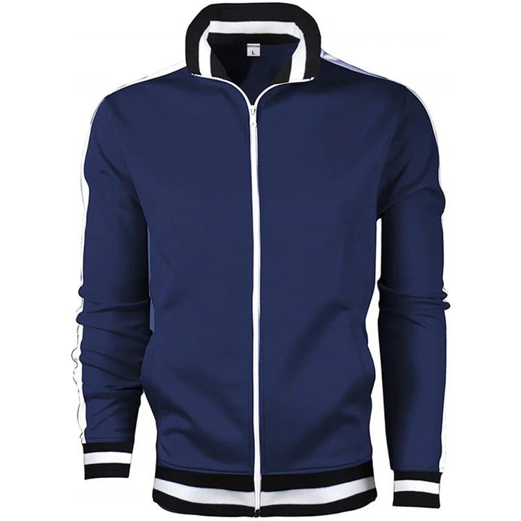 

2021 factory wholesale high quality custom plain blue windbreaker coat outdoor sports jacket men's casual fall jackets