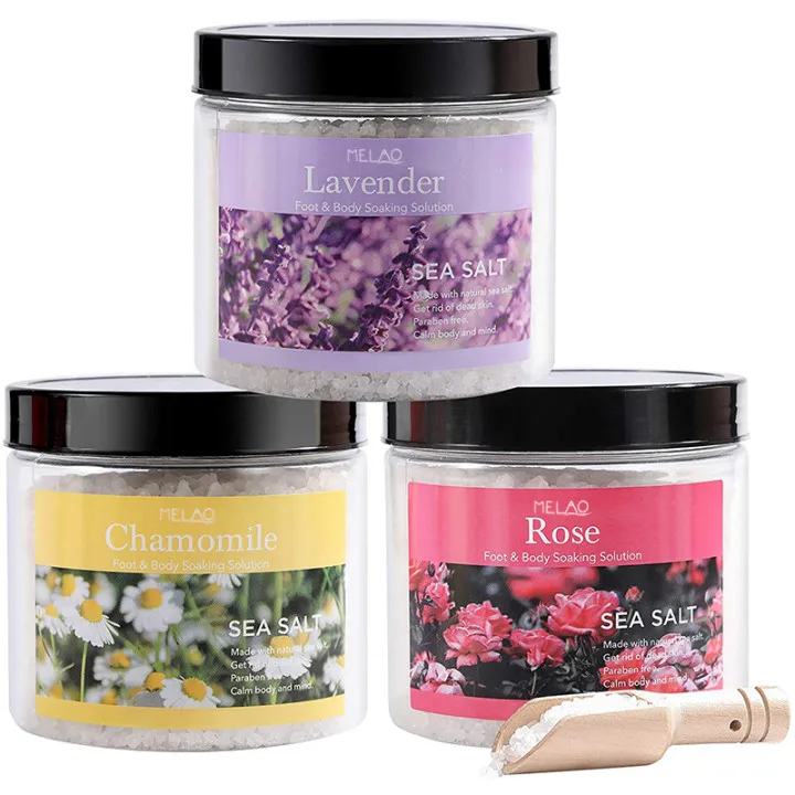 

Relaxing Spa Salt bath salt gift body foot care rose lavender flowers Bath With Flowers Rose Bath Salts Private Label, Accepted oil color customized