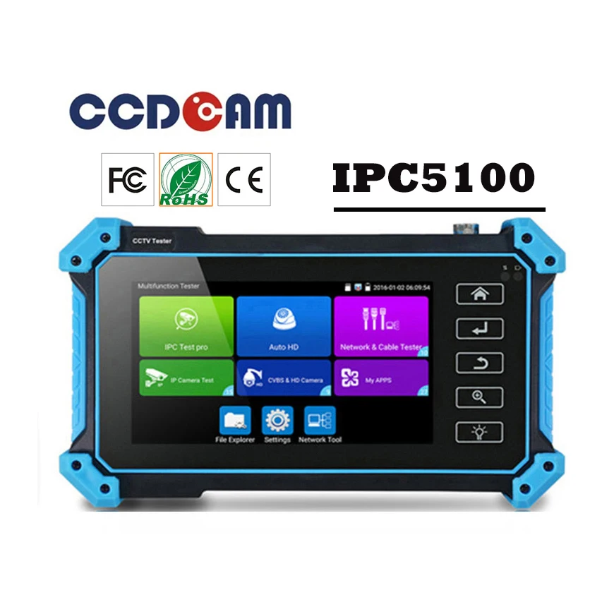 

5INCH CCTV Tester Ipc5000 Ipc5100 Ipc5200 IPC-5000 5100 5200 Plus Full 8MP IP CVI TVI AHD SDI Analog 6 IN 1 VGA & 4K