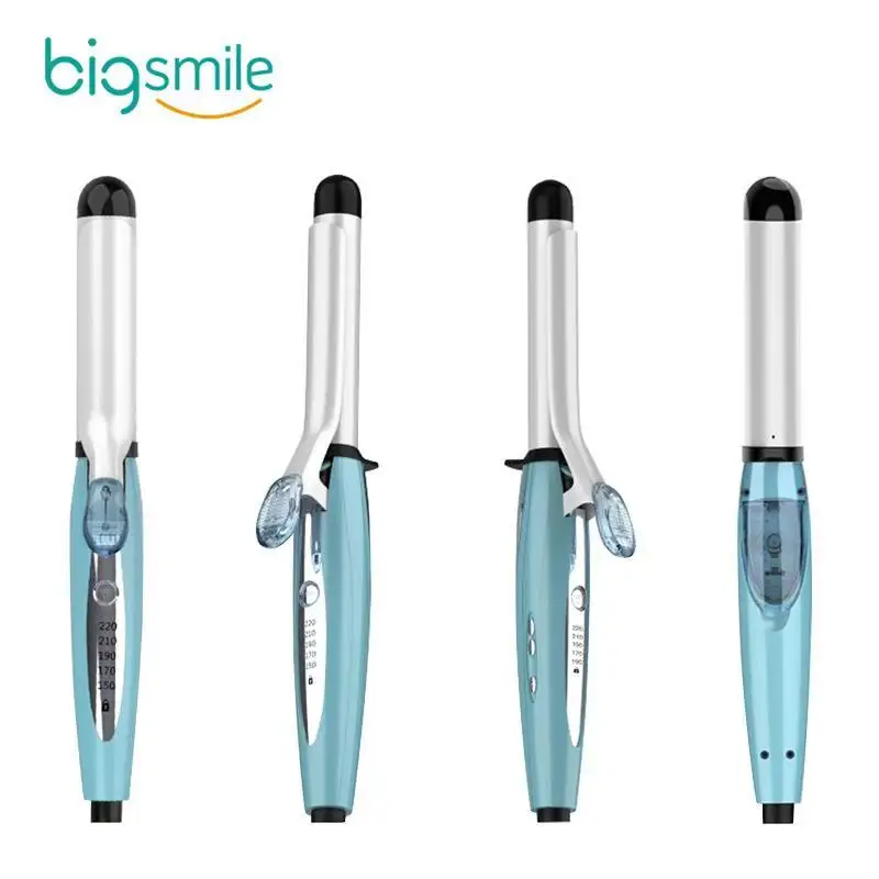 

Bigsmile professional 360 Degree Rotating Wire Rotation Hair Styling Tools Ceramic LCD Curling Iron Hair Waver Hair Curler, Blue