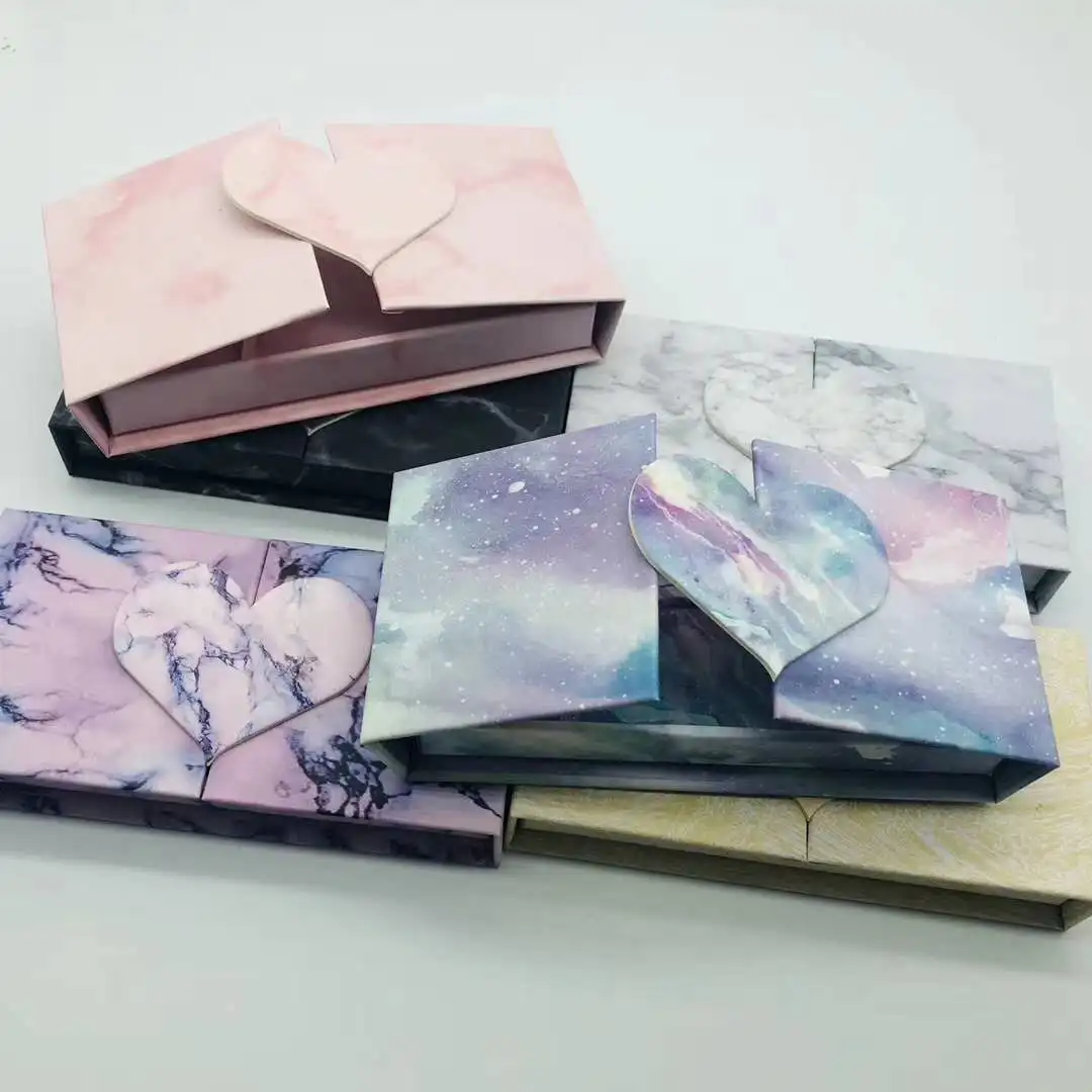 

heart shaped marble wholesale magnetic custom eyelashes box
