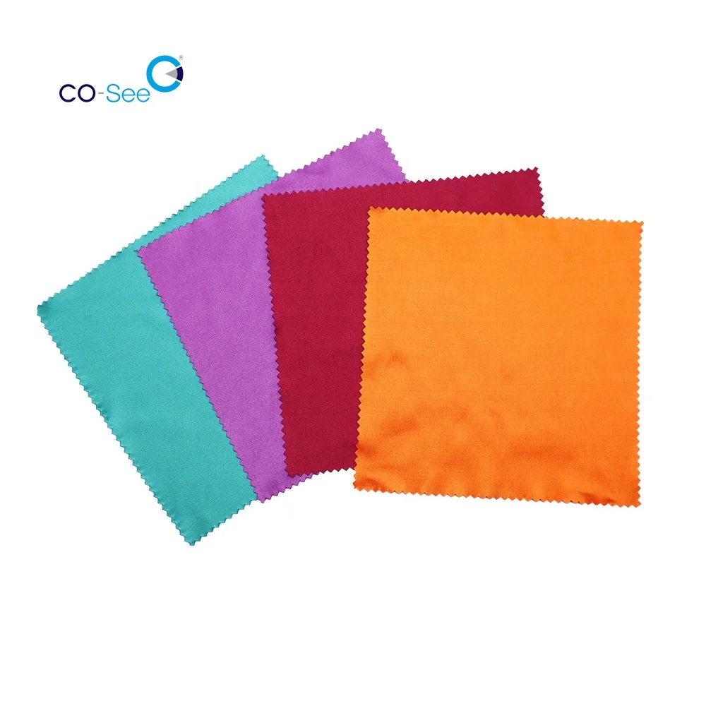 

Soft Surface Various Colors Microfiber Glasses Cleaning Cloth with Customized Logo
