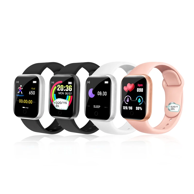 

Wholesale cheap price Wristband Wristwatch Reloj Intelligent IP67 Y68 D20 Smartwatch Sport Fitness Smart Watch