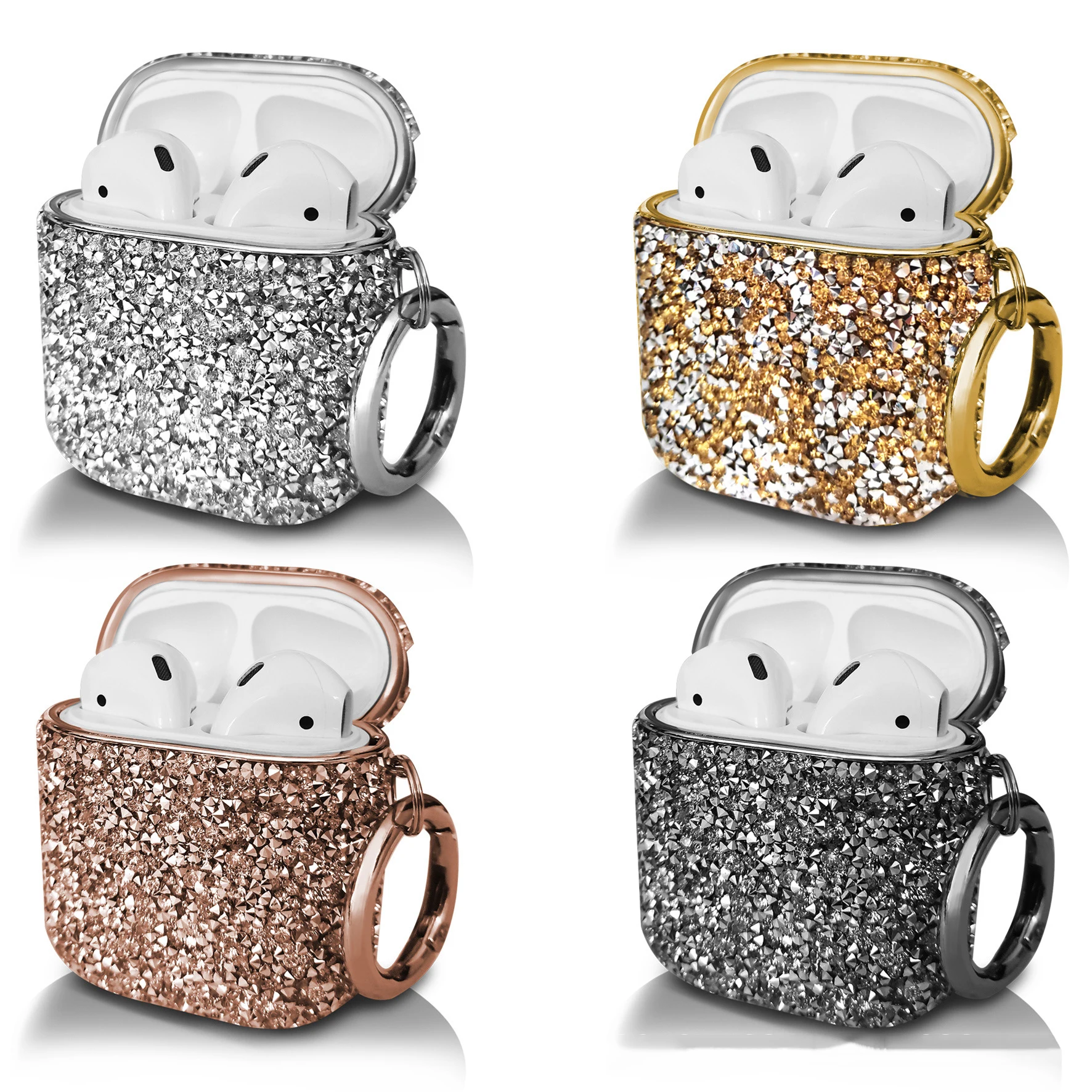 

new designers women girl for apple airpods case luxury Rhinestone Protective glitter Bling Diamonds for airpod pro case cover