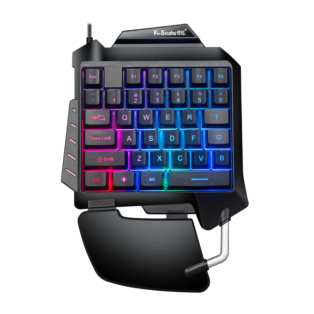 

G92 35 keys USB wired one hand backlit mini gaming keyboard for PC PS4 Xbox Gamer Mous
