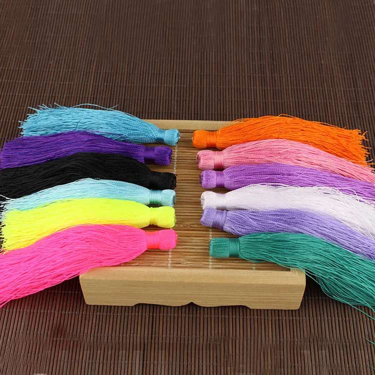 

ST1033 Wholesale fashion silky jewelry making tassel ,tassel for necklace making