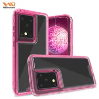 

Clear Transparent Shockproof 3 in 1 Hybrid Case for Samsung Galaxy S20 ultra