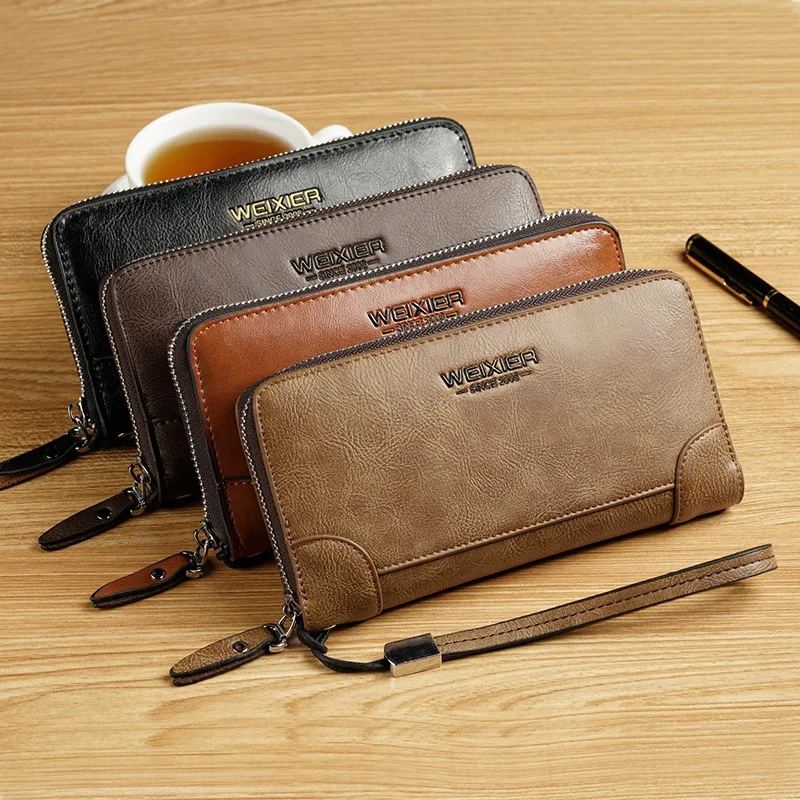 

Directly Factory Wholesale Men Long Wallets Slim Business Hand Bag Purse Weixier Wallet
