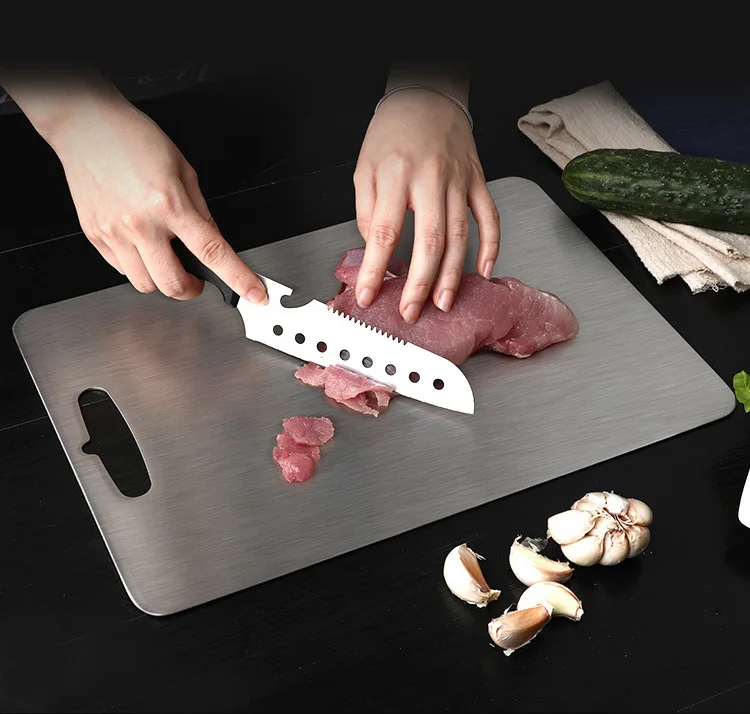 

New style Chopping board Eco Friendly SS304 Stainless Steel Block Easy to wash Dishwasher Safe Chopping Board, Natural