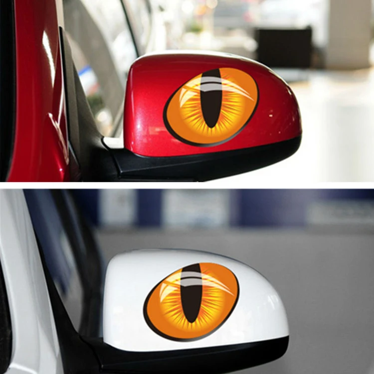 2pcs 3D Mirror Stickers Simulation Cat Eyes Decal for Car Truck Rearview Windows