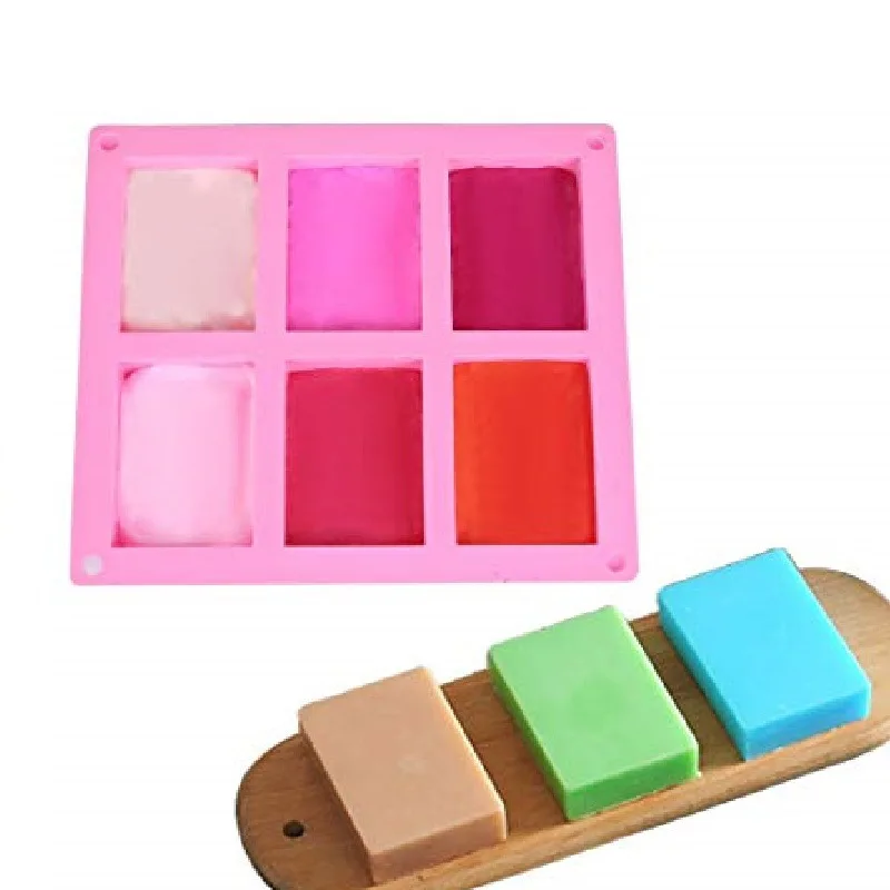 

wholesale custom 100% handmade 6 cavity cake mold soap mold silicone