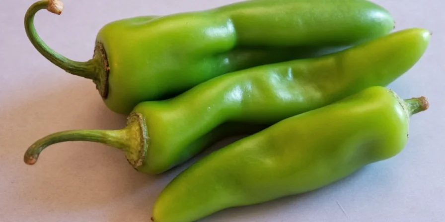 Close-up of a serrano pepper showing texture and color