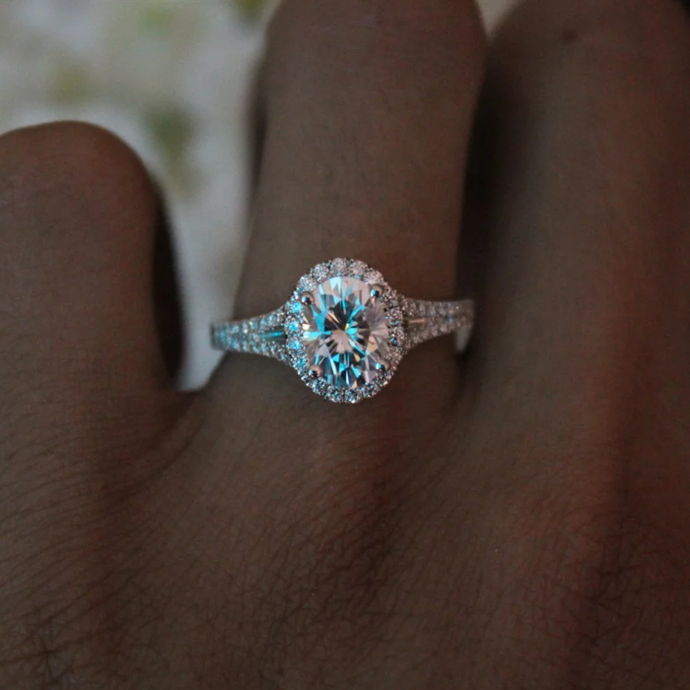 

Women Ring Jewelry Fashion Goose Egg Oval Crystal Ring Vintage Cute Wedding Band Engagement Personality Gift