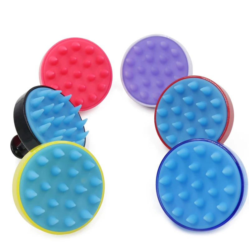 

Custom Logo Silicone Head Massager Shampoo Scalp Massage Brush Massage Shampoo Brush Shower Scrubber, Customized color