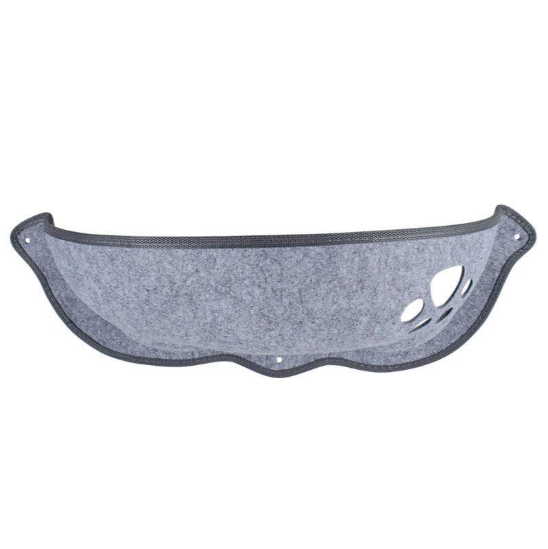 

Hot Boat shape cat climbing frame felt balcony sucker cat wall cave felt cat hammock, Gray blue brown