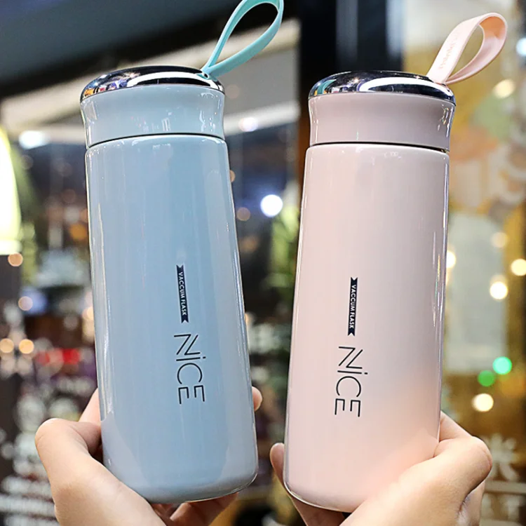 

wholesale portable girls drink water bottle glass 400ml, Clear