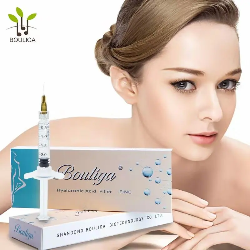 

facial wrinkle and anti-aging 5ml cross linked hyaluronic acid injectable derm filler, Transparent liquid