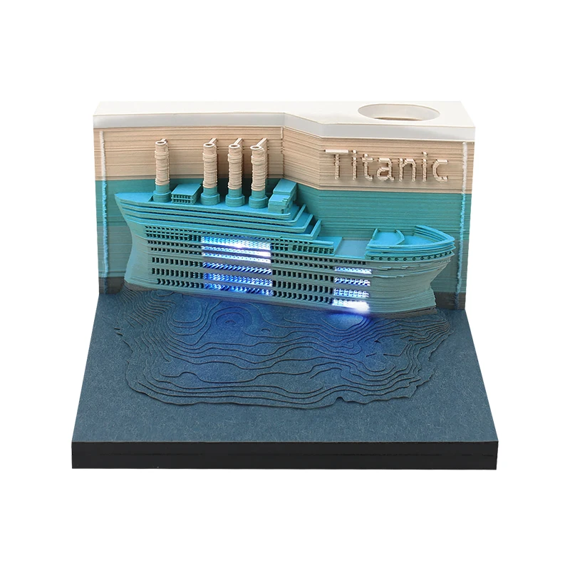 Custom Design Originality 3D Sticky Note Design Memo Pad Custom Print and Laser Cut 3D Memo Pad for Drop Shipping